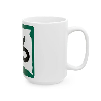SD 46 (South Dakota) (Road Sign) White Coffee Mug - Go Mug Yourself