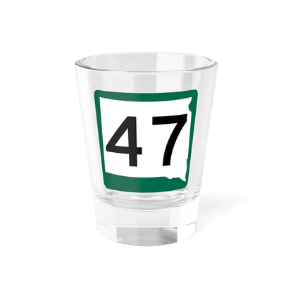 SD 47 (South Dakota) (Road Sign) Shot Glass 1.5oz 1.5oz - Go Mug Yourself