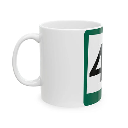 SD 47 (South Dakota) (Road Sign) White Coffee Mug - Go Mug Yourself