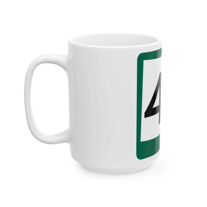 SD 47 (South Dakota) (Road Sign) White Coffee Mug - Go Mug Yourself