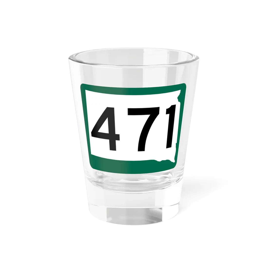 SD 471 (South Dakota) (Road Sign) Shot Glass 1.5oz 1.5oz - Go Mug Yourself
