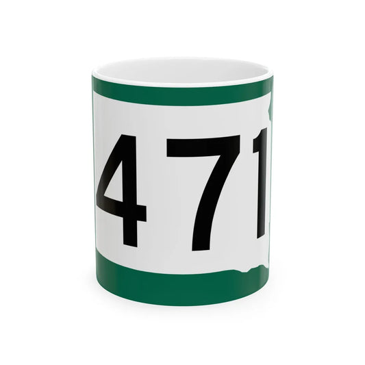 SD 471 (South Dakota) (Road Sign) White Coffee Mug 11oz - Go Mug Yourself