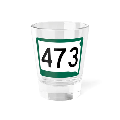 SD 473 (South Dakota) (Road Sign) Shot Glass 1.5oz 1.5oz - Go Mug Yourself