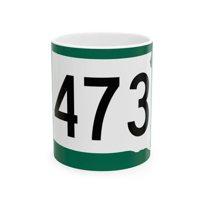 SD 473 (South Dakota) (Road Sign) White Coffee Mug 11oz - Go Mug Yourself