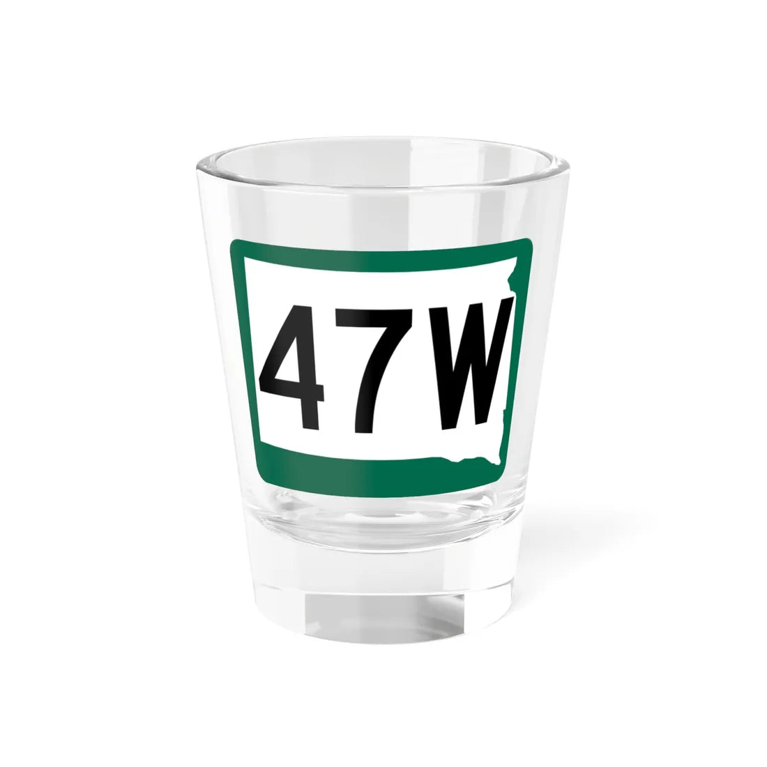 SD 47W (South Dakota) (Road Sign) Shot Glass 1.5oz 1.5oz - Go Mug Yourself