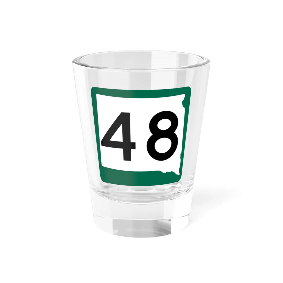SD 48 (South Dakota) (Road Sign) Shot Glass 1.5oz 1.5oz - Go Mug Yourself