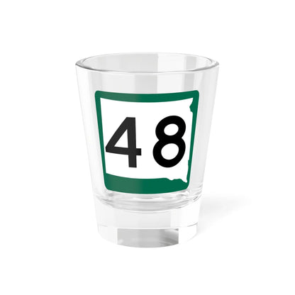 SD 48 (South Dakota) (Road Sign) Shot Glass 1.5oz 1.5oz - Go Mug Yourself