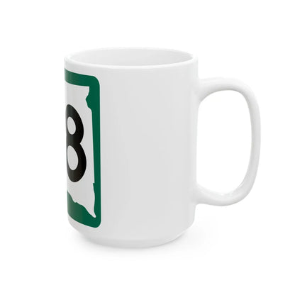 SD 48 (South Dakota) (Road Sign) White Coffee Mug - Go Mug Yourself