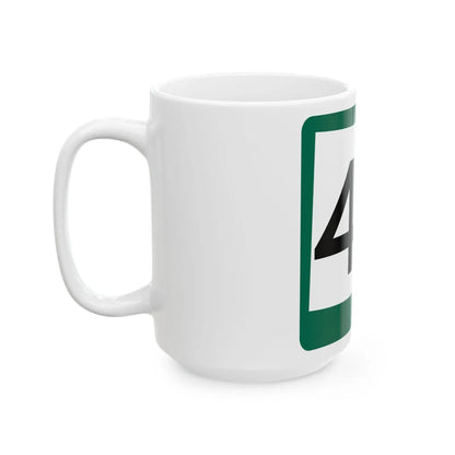 SD 49 (South Dakota) (Road Sign) White Coffee Mug - Go Mug Yourself