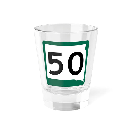 SD 50 (South Dakota) (Road Sign) Shot Glass 1.5oz 1.5oz - Go Mug Yourself