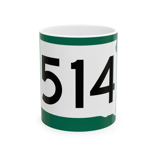SD 514 (South Dakota) (Road Sign) White Coffee Mug 11oz - Go Mug Yourself