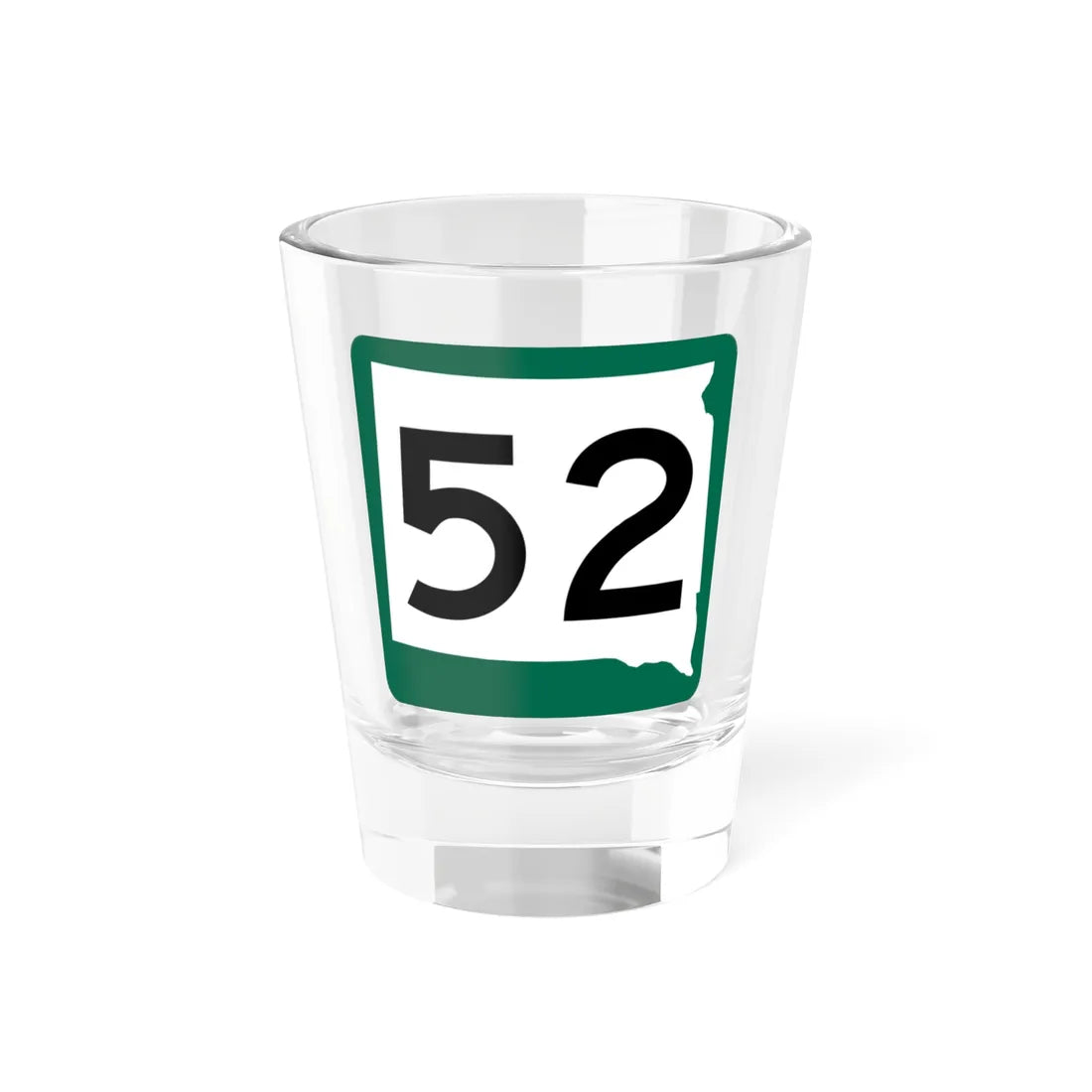 SD 52 (South Dakota) (Road Sign) Shot Glass 1.5oz 1.5oz - Go Mug Yourself