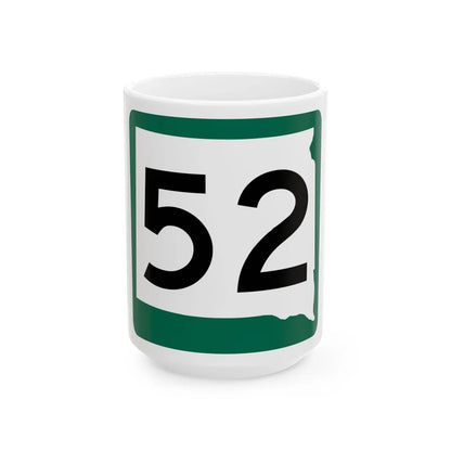 SD 52 (South Dakota) (Road Sign) White Coffee Mug 15oz - Go Mug Yourself