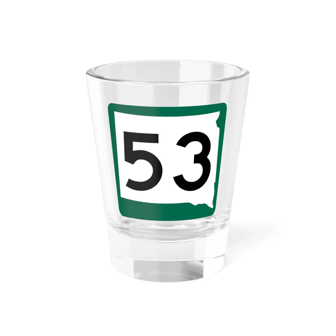 SD 53 (South Dakota) (Road Sign) Shot Glass 1.5oz 1.5oz - Go Mug Yourself