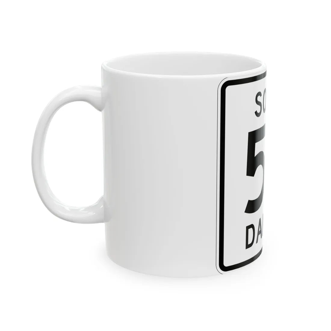SD 54 1950 (South Dakota) (Road Sign) White Coffee Mug - Go Mug Yourself