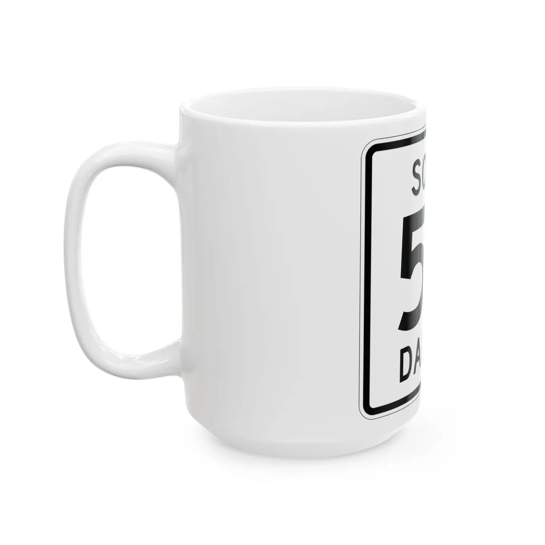 SD 54 1950 (South Dakota) (Road Sign) White Coffee Mug - Go Mug Yourself