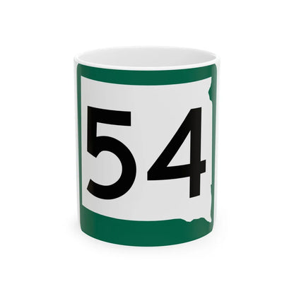 SD 54 (South Dakota) (Road Sign) White Coffee Mug 11oz - Go Mug Yourself