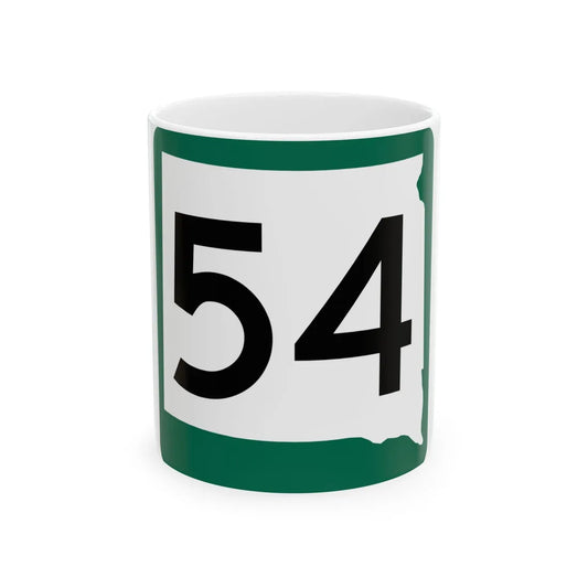 SD 54 (South Dakota) (Road Sign) White Coffee Mug 11oz - Go Mug Yourself