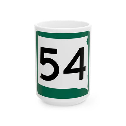 SD 54 (South Dakota) (Road Sign) White Coffee Mug 15oz - Go Mug Yourself