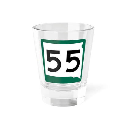 SD 55 (South Dakota) (Road Sign) Shot Glass 1.5oz 1.5oz - Go Mug Yourself