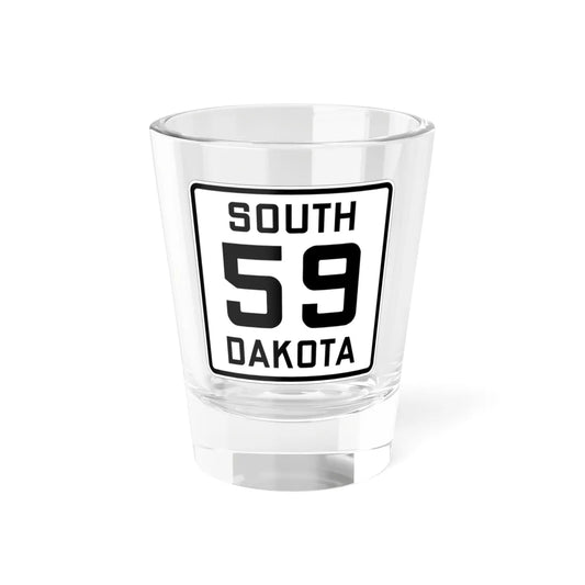 SD 59 1926 (South Dakota) (Road Sign) Shot Glass 1.5oz 1.5oz - Go Mug Yourself