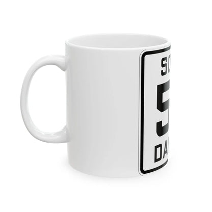 SD 59 1926 (South Dakota) (Road Sign) White Coffee Mug - Go Mug Yourself