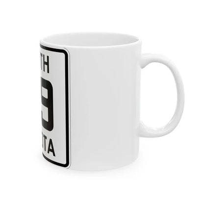 SD 59 1926 (South Dakota) (Road Sign) White Coffee Mug - Go Mug Yourself