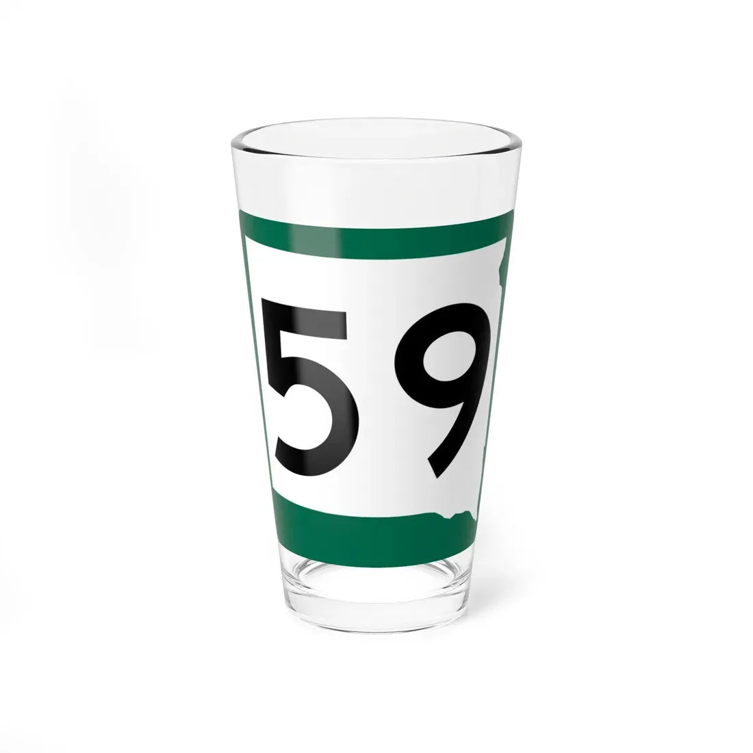 SD 59 (South Dakota) (Road Sign) Pint Glass 16oz 16oz - Go Mug Yourself