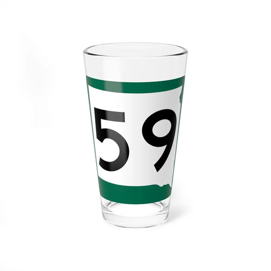 SD 59 (South Dakota) (Road Sign) Pint Glss 16oz 16oz - Go Mug Yourself