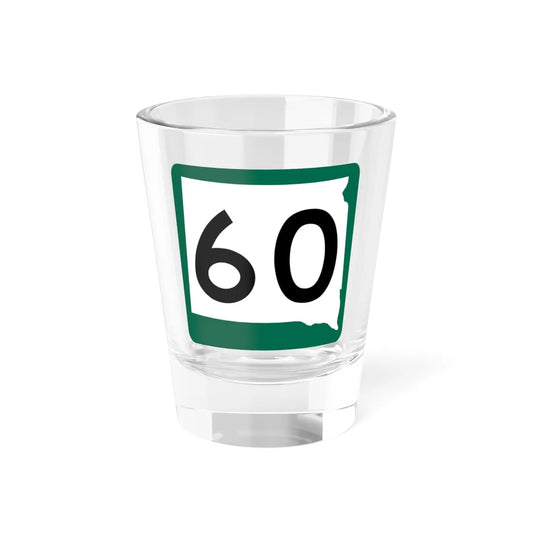 SD 60 (South Dakota) (Road Sign) Shot Glass 1.5oz 1.5oz - Go Mug Yourself