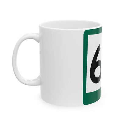 SD 60 (South Dakota) (Road Sign) White Coffee Mug - Go Mug Yourself