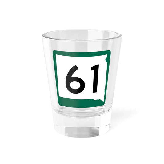 SD 61 (South Dakota) (Road Sign) Shot Glass 1.5oz 1.5oz - Go Mug Yourself