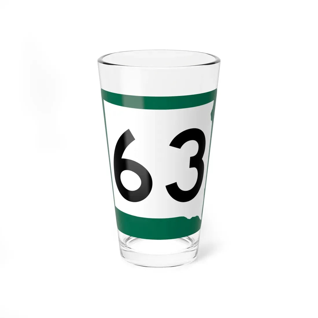 SD 63 (South Dakota) (Road Sign) Pint Glass 16oz 16oz - Go Mug Yourself