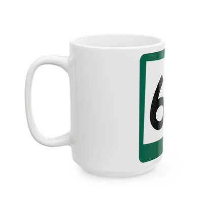 SD 63 (South Dakota) (Road Sign) White Coffee Mug - Go Mug Yourself