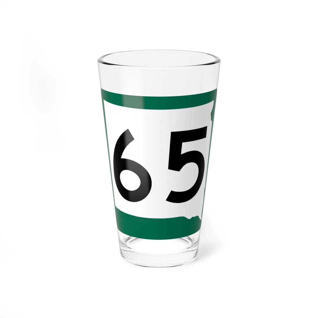 SD 65 (South Dakota) (Road Sign) Pint Glass 16oz 16oz - Go Mug Yourself