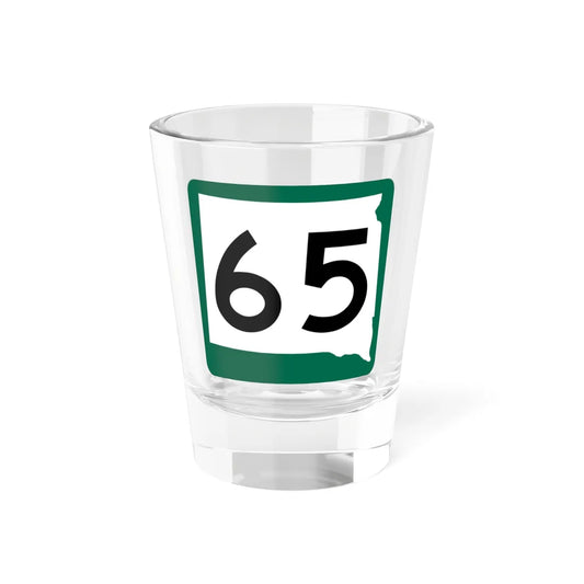 SD 65 (South Dakota) (Road Sign) Shot Glass 1.5oz 1.5oz - Go Mug Yourself