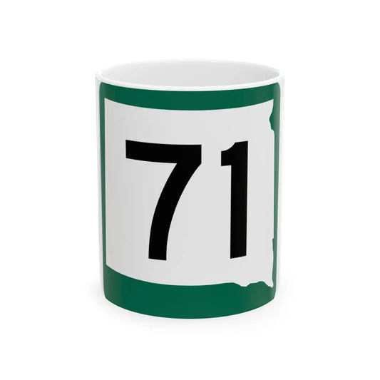 SD 71 (South Dakota) (Road Sign) White Coffee Mug 11oz - Go Mug Yourself