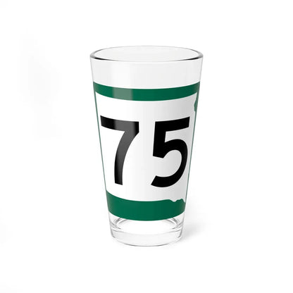 SD 75 (South Dakota) (Road Sign) Pint Glass 16oz 16oz - Go Mug Yourself