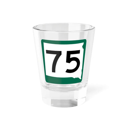 SD 75 (South Dakota) (Road Sign) Shot Glass 1.5oz 1.5oz - Go Mug Yourself