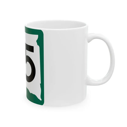 SD 75 (South Dakota) (Road Sign) White Coffee Mug - Go Mug Yourself