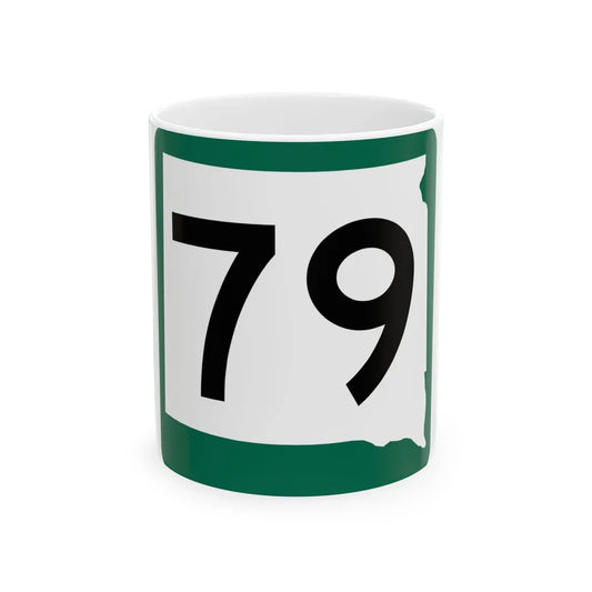 SD 79 (South Dakota) (Road Sign) White Coffee Mug 11oz - Go Mug Yourself
