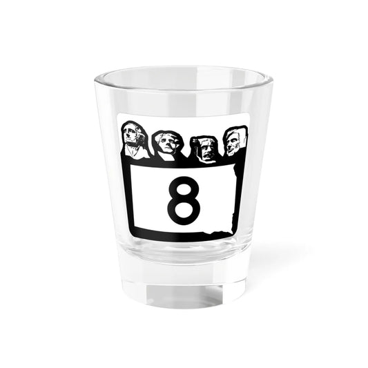 SD 8 1960 (South Dakota) (Road Sign) Shot Glass 1.5oz 1.5oz - Go Mug Yourself