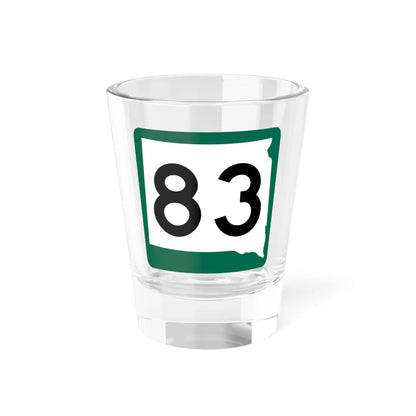 SD 83 (South Dakota) (Road Sign) Shot Glass 1.5oz 1.5oz - Go Mug Yourself