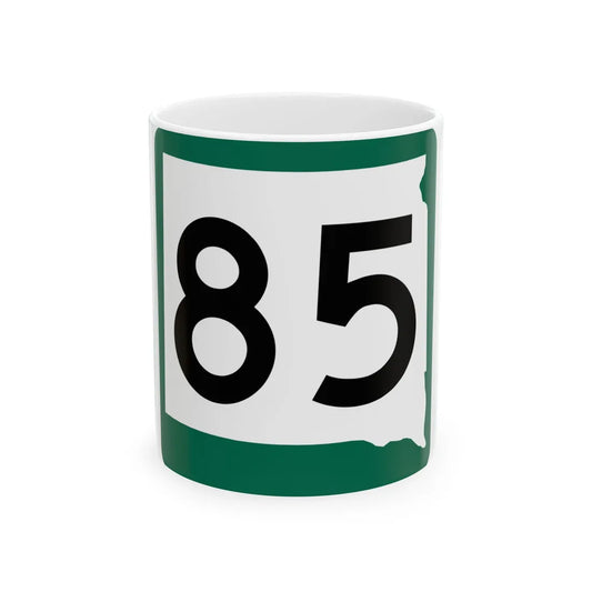 SD 85 (South Dakota) (Road Sign) White Coffee Mug 11oz - Go Mug Yourself