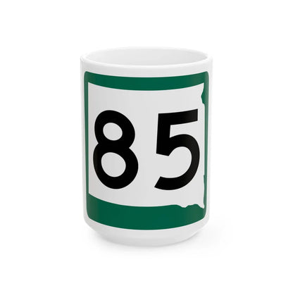 SD 85 (South Dakota) (Road Sign) White Coffee Mug 15oz - Go Mug Yourself