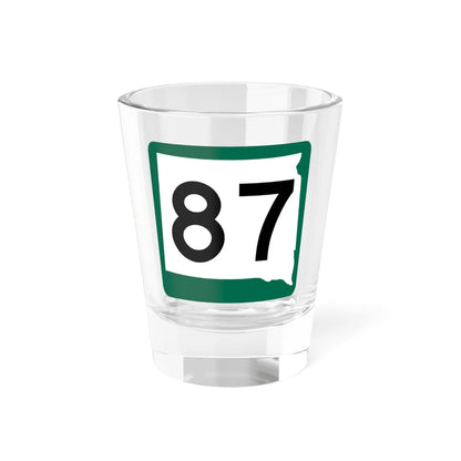 SD 87 (South Dakota) (Road Sign) Shot Glass 1.5oz 1.5oz - Go Mug Yourself