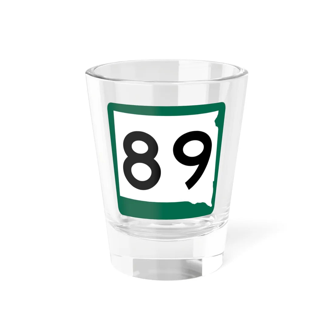 SD 89 (South Dakota) (Road Sign) Shot Glass 1.5oz 1.5oz - Go Mug Yourself