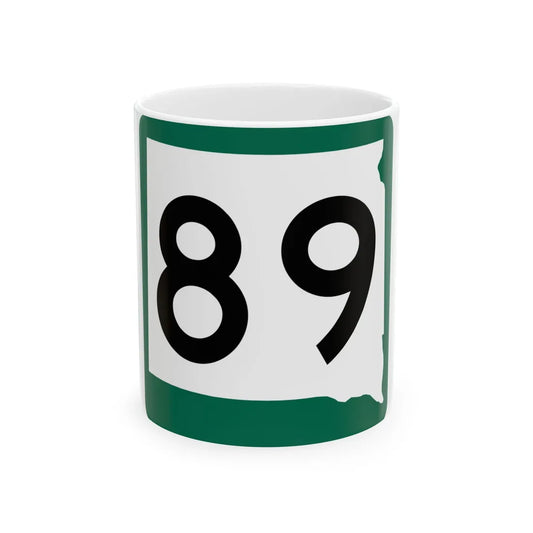 SD 89 (South Dakota) (Road Sign) White Coffee Mug 11oz - Go Mug Yourself