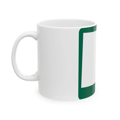 SD Blank-2d (South Dakota) (Road Sign) White Coffee Mug - Go Mug Yourself