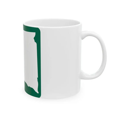 SD Blank-2d (South Dakota) (Road Sign) White Coffee Mug - Go Mug Yourself